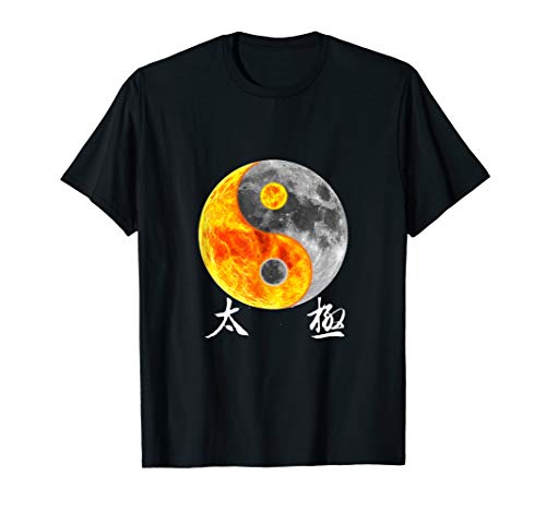 Yin Yang T-Shirt Tai Chi Symbol Sun Moon Chinese Kung Fu Tee