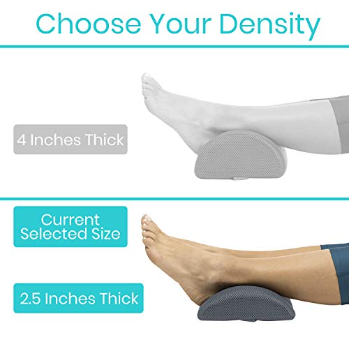 Vive Half Moon Bolster Cushion (2.5 Inch Thick) Support Pad for Side