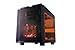 APEVIA X-QPACK3-OG Micro ATX Cube Gaming/HTPC Case, Supports Video Card up to 320mm/ATX PS, 2xOrange Windows, USB3.0/USB2.0/HD Audio Ports, 1x140mm Orange LED fan, Flip Open Design, Dust Filter-Orange