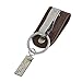 Split Ring Brown Faux Leather Key Holder Belt Keyring Keychain