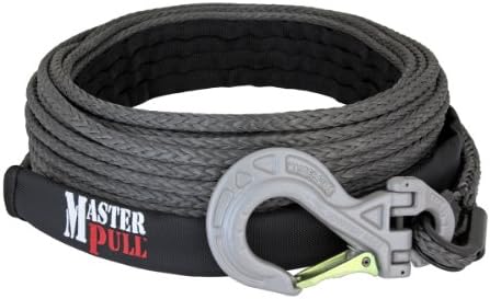 Amsteel Blue Black 5/16" x 100' Synthetic Winch Line w/ G110 Sling Hook