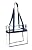 Clear 12 x 12 x 6 NFL Stadium Approved Tote Bag with 35" Handles Navy Trim