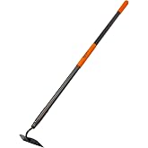 AgroPro Hoe Garden Tool, Heavy Duty Garden Hoe for Weeding, Metal Garden Hoe with Long Handle, 58 Inches