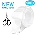 Super Sticky Magic Nano Adhesive Tape Multi-function Transparent Double-sided Tape with Scissors, Anti-slip Traceless Washable Gel Pad Tape for Paste Photos, Kitchen tools, Fix Carpet Mats(9.84 ft)
