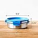 LunchBots Salad Bowl Lunch Container - 3 Cup - Leak Proof Lid - Stainless Steel Inside - Not Insulated - BPA Free, Dishwasher Safe - Royal - 3 Cup
