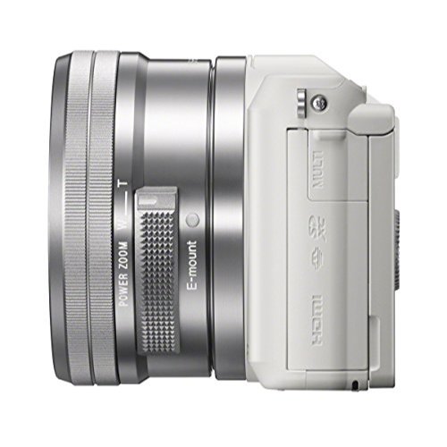 Sony-Alpha-a5100-with-16-50mm-Lens-24MP-Mirrorless-Interchangeable-Lens-Digital-Camera-White-Sony-32GB-CLass-10-Memory-Card-Wasabi-NP-FW50-Battery-w-Charger-Accessory-Bundle