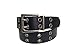 Wolverine Men's Leather Reversible Black/Brown Grommet Belt With Double Roller Buckle,38-40