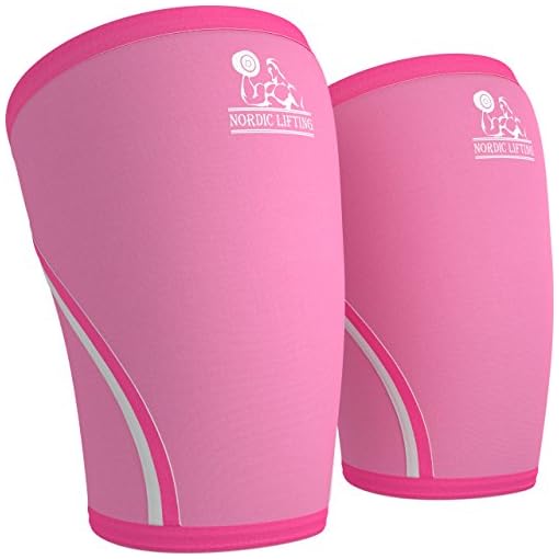 Knee Sleeves (1 Pair) Support & Compression for the Best Squats, 7mm Neoprene - by Nordic Lifting