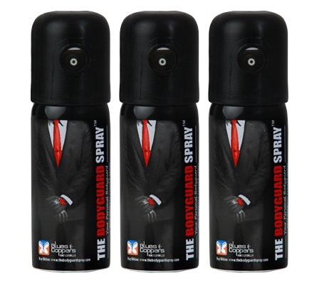 The Guardian Spray Pepper Spray for Self Defence (Black, Pack of 3)