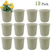 SAND MINE 4.7 Inch Plastic Round Succulent Plant Pot, Nursery Flower Pots, Cactus Plant Pot Flower Pot, Pack of 12