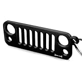 Key Chain for Your Jeep Wrangler - JK JKU JL Grille Laser-Cut 304 Stainless Steel Keychain - Will Never Rust, Bend or Break! for Jeep Wrangler Accessories Enthusiasts (Black)