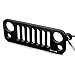 Key Chain for Your Jeep Wrangler - JK JKU JL Grille Laser-Cut 304 Stainless Steel Keychain - Will Never Rust, Bend or Break! for Jeep Wrangler Accessories Enthusiasts (Black)