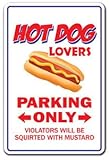 HOT DOG LOVERS Parking Sign Decal novelty gift funny wiener frank food snack chili