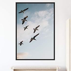 signwin Framed Canvas Wall Art Flock of Birds...