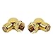 Electop F-Type Male to Female Right Angle Adapter RF Coaxial Connector Gold Plated(2 Pack)