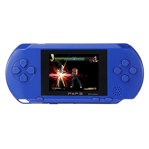 Huntmic 2.7 inch LCD Screen Handheld Game Console Retro PXP 3 16bit Video Game Player Toys for Children Kids Chirstmas Gifts+ 2pcs Game Cards