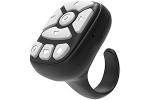 Novzix TikTok Scrolling Ring Microphone Remote Control,Fingertip wireless bluetooth remote control;for iphone,Google Pixel,Samsung Phone (BLACK)