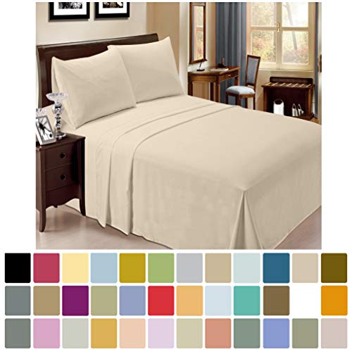 LuxClub-6-PC-Sheet-Set-Bamboo-Sheets-Deep-Pockets-18-Eco-Friendly-Wrinkle-Free-Sheets-Machine-Washable-Hotel-Bedding-Silky-Soft-Cream-Queen
