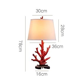 Desk lamp Living Room American Country Table Lamp Bedroom Bedside Lamp Modern Creative Coral Table Lamp Study Reading… 41eDR%2Bu351L