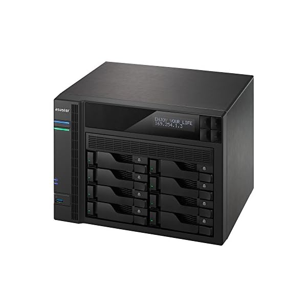 Asustor AS6208T + AS-RC13 Remote | Network Attached Storage | 1.6GHz Quad-Core, 4GB RAM | Personal Private Cloud | Home or Business Data Media Server (8 Bay Diskless NAS) - Image 5