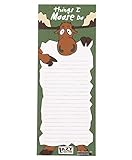 Things I Moose Do Magnetic Animal Print Notepad by LazyOne | 50 Easy Tear Off Sheets Of Paper (ONE SIZE)