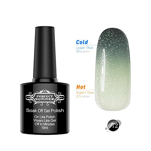 Perfect Summer New Best Mood Temperature Colors Changing Chameleon Gel Nails Polish Gloss Shiny UV Led Soak Off Salon Nails Lacquers #72 glitter black/gray Perfect Summer New Best Mood Temperature Colors Changing Chameleon Gel Nails Polish Gloss Shiny UV Led Soak Off Salon Nails Lacquers #72 glitter black/gray