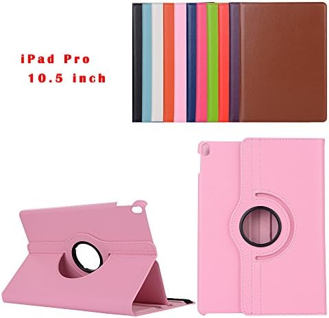 iPad Pro 10.5 Case, Vangoog 360 Degree Rotating Stand Case with Smart Cover Auto Sleep / Wake Feature for Apple 10.5-inch iPad Pro (2017 Version),Pink