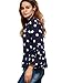 Floerns Women's Polka Dot Layered Ruffle Bell Sleeve Sheer Shirt Blouse Tops