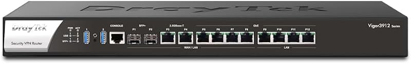 DrayTek Vigor 3912 12.5Gb Enterprise VPN Router Multi WAN Load Balancing