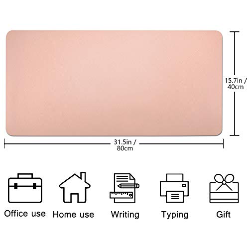 Desk Pad Protector Office Desk Mat, BUBM Waterproof PU Leather Desk
