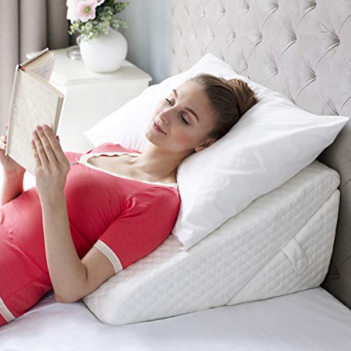 Adjustable Bed Wedge Pillow | Exclusive 7-in-1 Incline and Positioner Memory Foam Pillow for Sleeping. 9 or 12 Inch - Adjust To Your Comfort | Helps With Acid Reflux, Gerd, Heartburn, Back & Knee Pain