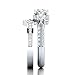 WensLTD Clearance! 2-in-1 Womens Vintage White Diamond Silver Engagement Wedding Band Ring Set (#9, Silver-7)