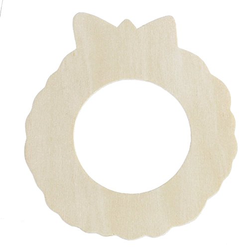 Package of 36 Unfinished Wooden Wreath Cutouts for Crafting, Creating and Embellishing