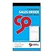 Cherry Carbonless Sales Order Book, 2-Part, with Loose-Leaf Writing Shield, 50 Sets, 4.17 x 7.20 Inches Unnumbered