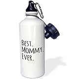 3dRose wb_151531_1 Best Nanny Ever-Gifts for Nannies Aupairs Or Grandmas Nicknamed Nanny-Au Pair Gifts Sports Water Bottle, 21 oz, White