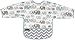 Kushies Cleanbib Waterproof Feeding Bib with Sleeves and Catch All/Crumb Catcher Pocket. Wipe Clean and Reuse! Lightweight for Comfort, Baby Boys and Girls, Unisex, 6-12 Months, White Elephants
