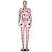 Women's Floral Jacket + Pants 2 Piece Set Tracksuit Sports Joggers Suit Pink L