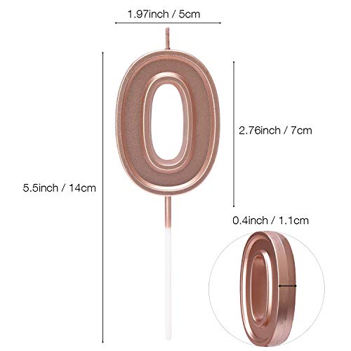 AOSTAR-Birthday-Candles-Number-Rose-Gold-Glitter-Numeral-Candles-Cake-Topper-Decoration-for-Birthdays-Wedding-Reunions-Party-Number-0