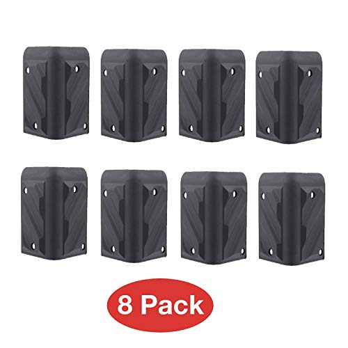 MIYAKO 3" inches Cabinet Speaker Corners Protector PA/DJ Stackable Heavy Duty ABS Plastic Universal Fit (Set of 8) - (21-803)