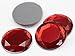 Allstarco 30mm Large Flat Back Acrylic Rhinestones, Lead Free. Pro Grade - 6 Pieces (Red Ruby)
