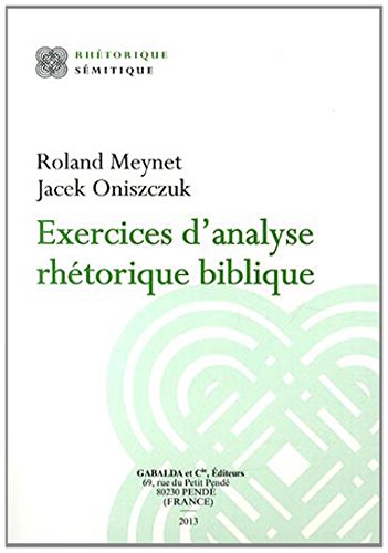 Exercices d'analyse rhétorique biblique