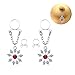 CABBE KALLO 2Pcs Fake Nipple Rings Non-Piercings Stainless Steel Body Piercing Jewelry (Red)