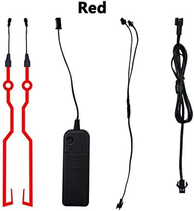 Motorcycle Helmet EL Cold Light Helmet Light Strip Night Signal Luminous Modified LED Helmet Light Strip-Red