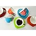 Classic Coffee & Tea Inside Out Heart Cups & Saucers, Set of 6, Assorted/Platinum, 6.5 Oz.