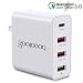 Quick Charge 3.0 USB Wall Charger with Foldable Plug, Goojodoq 36W 4-Port USB Type-C Speed Charging Station Compatible with iPhone X/XS/8/7/6, Galaxy S8/S7/S6 Note 8 7