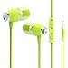 UiiSii U5 Headphones Stereo In-ear Earphones Flat Noodle Shape Cable Music Noise Isolating with Microphone and Volume Control(Green)