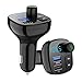 Bluetooth FM Transmitter for Car, TEMEISI Wireless in-Car Radio Transmitter Adapter Car Kit with USB Car Charger, Car MP3 Music Player Support TF Card and USB Flash Drive (Black)