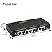 8 Port Gigabit Ethernet Network Switch YILONG 10/100/1000Mbps Network Switch Hub, Desktop Ethernet Splitter, Plastic Desktop High Performance Smart Adapter for Home and Small Business Users, Plug-and-
