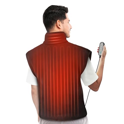 Photo 1 of Comfier Large Heating Pad for Neck and Shoulder,Calming Heated Back Wrap with 6 Heating Level,Heating Pad for Back Pain Relief,Wearable Full Body Heating Pad with 10 Timing Setting,Gifts for Men&Women