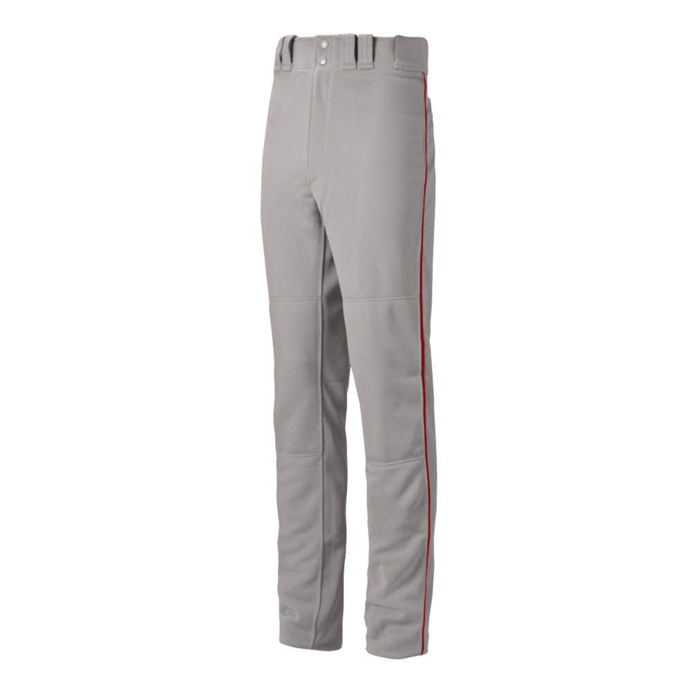 Mizuno Men's Premier Pro Piped G2 Baseball Pant Grey/Red